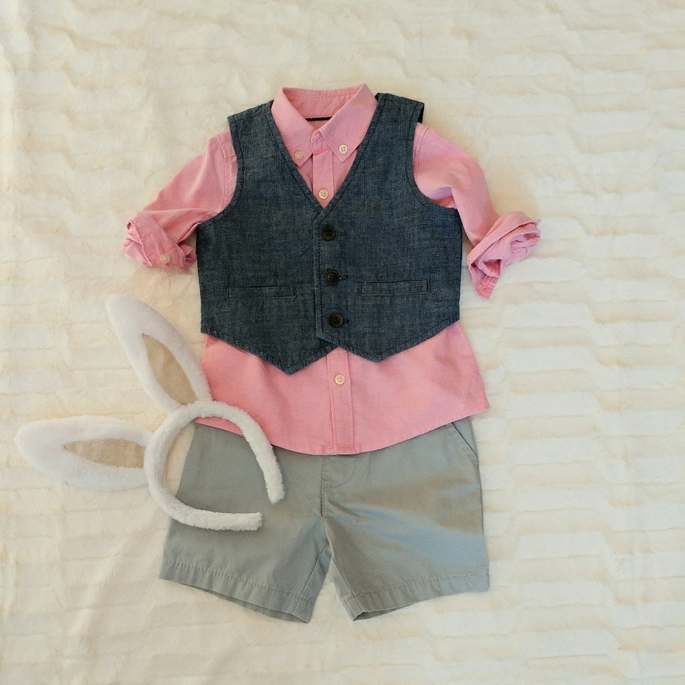 Toddler Boy's Chambray Vest 🐇